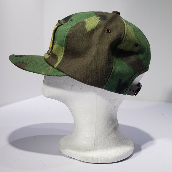 Vintage Hughes Micon Camouflage Hat Mesh K-brand USA trucker hat Patch Snapback - Picture 2 of 10